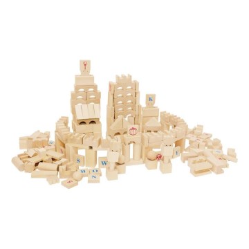 2Kids Toys - Bloques de madera natural, set de 220 piezas