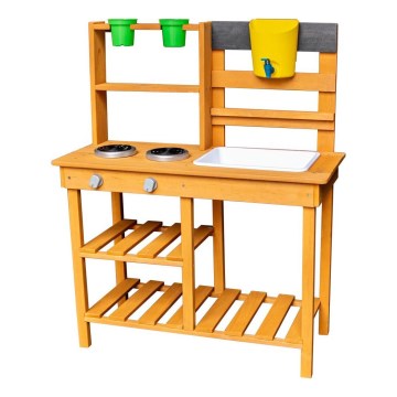 2Kids Toys - Cocina de jardín infantil de madera con fregadero