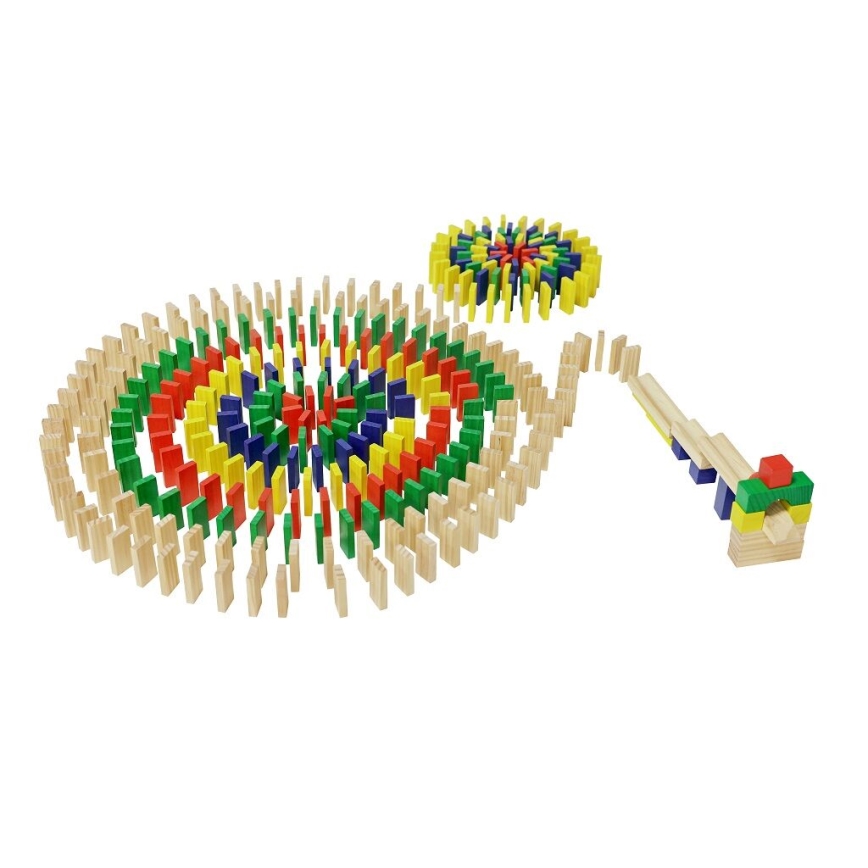 2Kids Toys - Dominó de madera multicolor, 400 piezas