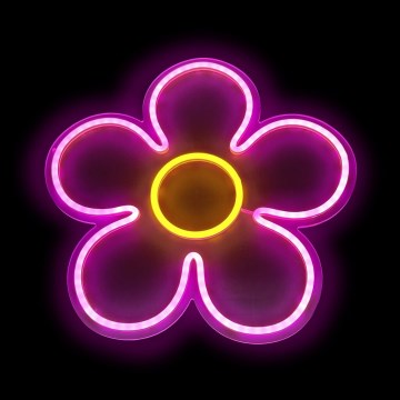 2Kids Toys - LED decoración de pared tipo neón LED/5W/USB flor