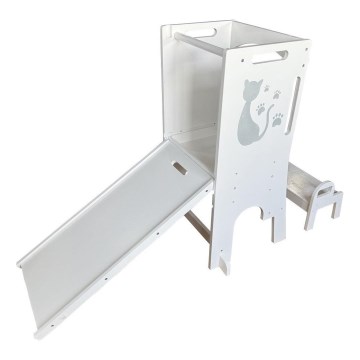 2Kids Toys - Torre de aprendizaje ajustable Gato con tobogán y pizarra