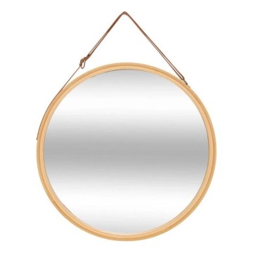 5five - Espejo de pared LOBEE, diámetro 38 cm, bambú