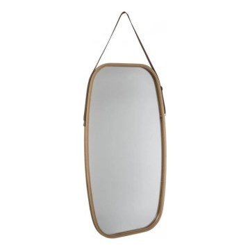 5five - Espejo de pared OVAL 77x43 cm bambú