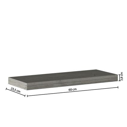 5five - Estante de pared HYLE 60x24 cm roble gris