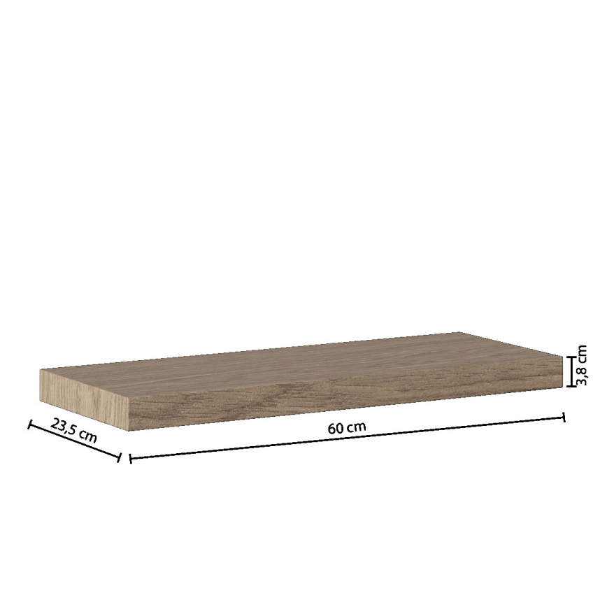 5five - Estante de pared HYLE 60x24 cm, roble