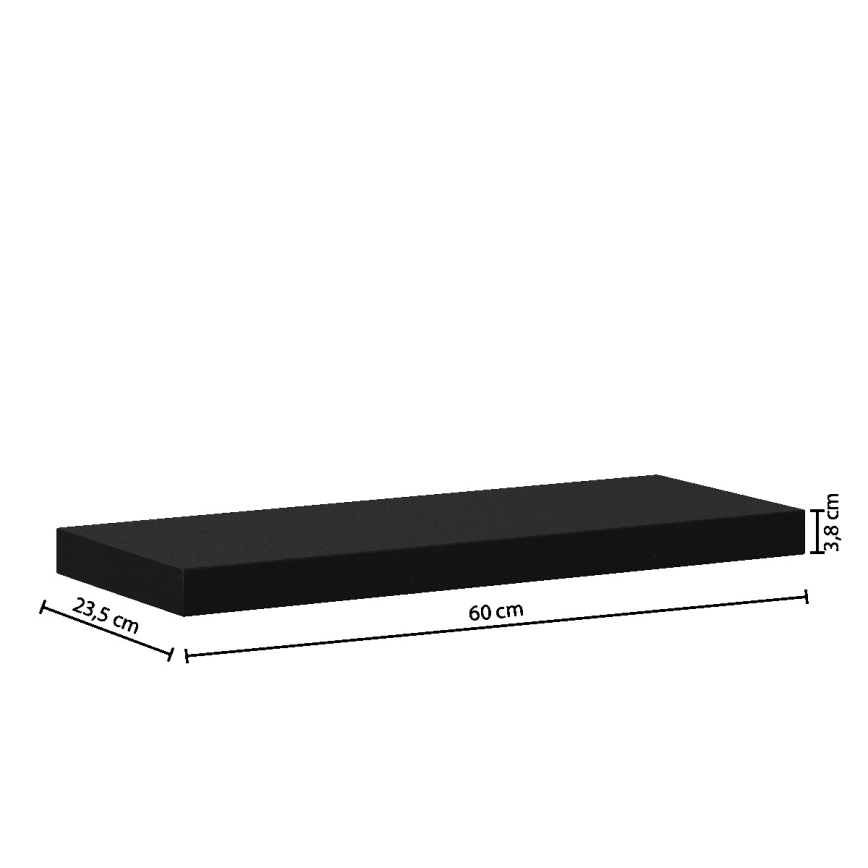 5five - Estantería de pared HYLE 60x24 cm negra