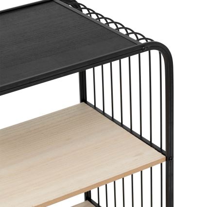 5five - Mesa auxiliar/estante móvil COLGE 74x43 cm negro/beige