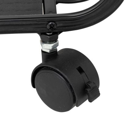5five - Mesa auxiliar/estante móvil COLGE 74x43 cm negro/beige