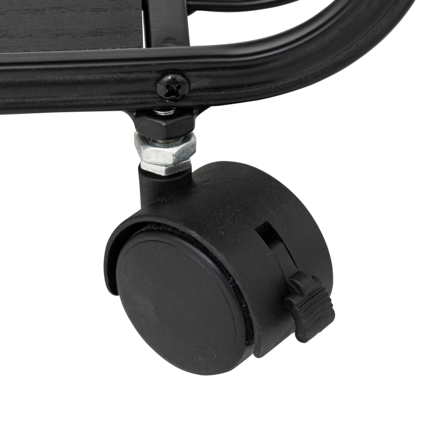 5five - Mesa auxiliar/estante móvil COLGE 74x43 cm negro/beige