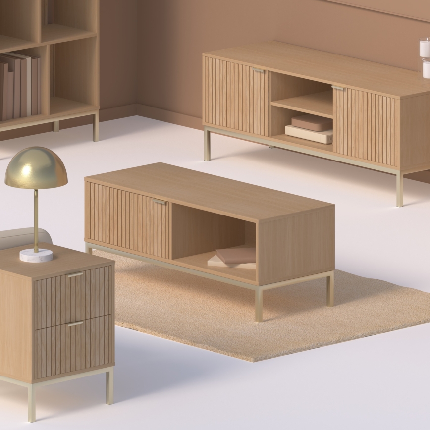 5five - Mesa de centro ESEN 100x40 cm marrón