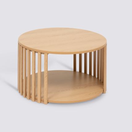 5five - Mesa de centro VINKY, diámetro 60 cm, marrón