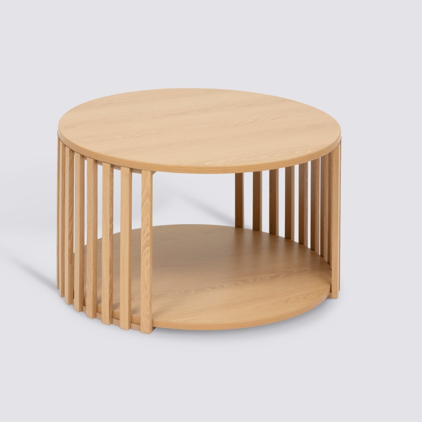 5five - Mesa de centro VINKY, diámetro 60 cm, marrón