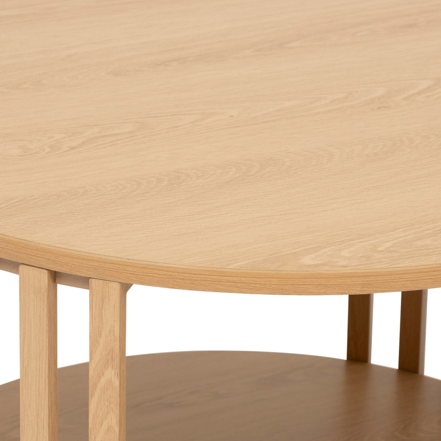 5five - Mesa de centro VINKY, diámetro 60 cm, marrón