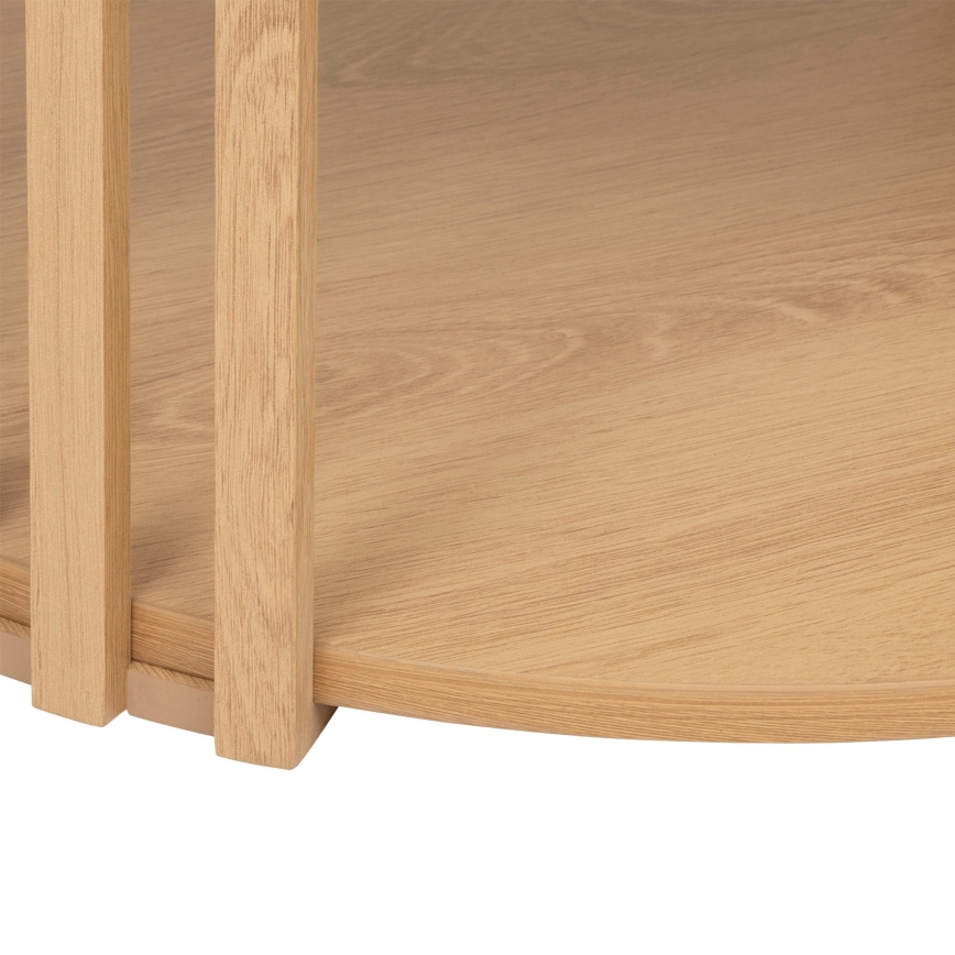 5five - Mesa de centro VINKY, diámetro 60 cm, marrón