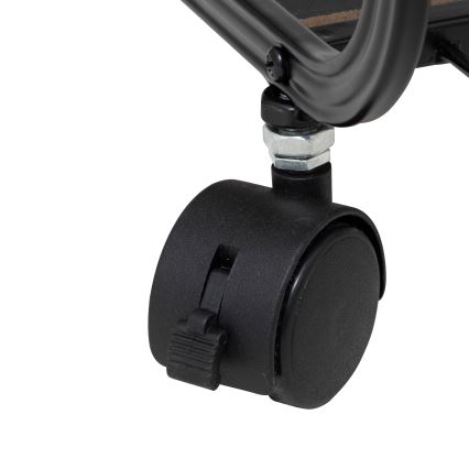 5five - Mesa de servir/carrito móvil COLGE 53x43 cm negro/beige