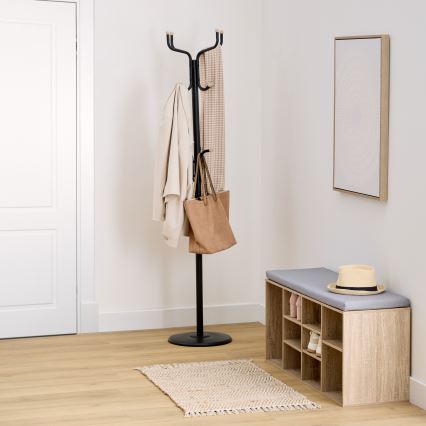 5five - Perchero de pie RAFU 178x43 cm negro