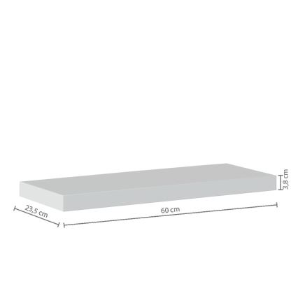 5five - Repisa de pared HYLE 60x24 cm blanca
