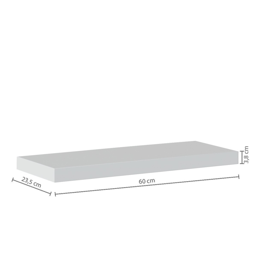 5five - Repisa de pared HYLE 60x24 cm blanca