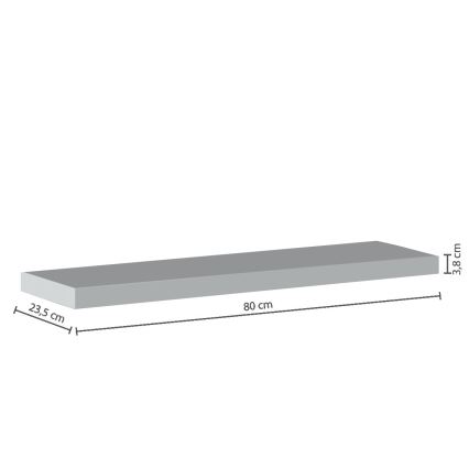 5five - Repisa de pared HYLE 80x24 cm blanca