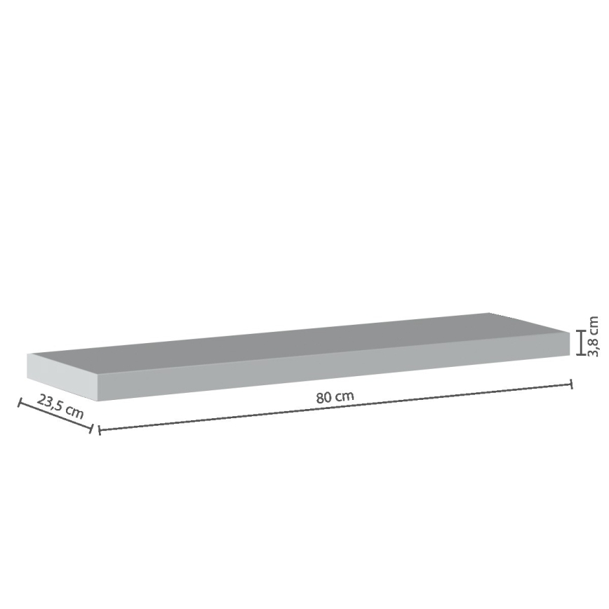 5five - Repisa de pared HYLE 80x24 cm blanca