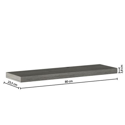 5five - Repisa de pared HYLE 80x24 cm roble gris