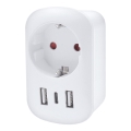 Adaptador de viaje para UK 230V con 2 puertos USB-A y 1 puerto USB-C