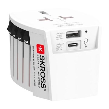 Adaptador de viaje tipo M para Sudáfrica, África y Oriente Medio
