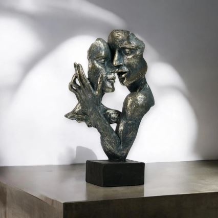 Adorno de mesa 31,5x9,5x19 cm, resina/pátina