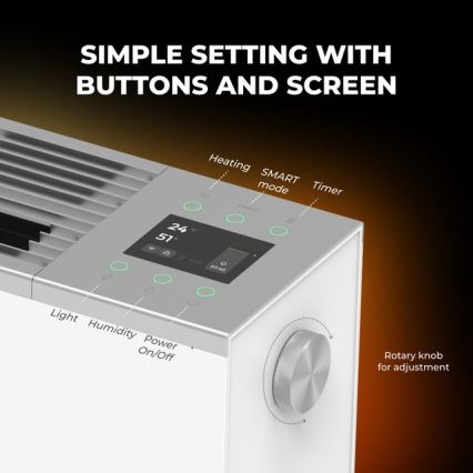 AENO - Calefactor/convector eléctrico inteligente 1000/2000W blanco