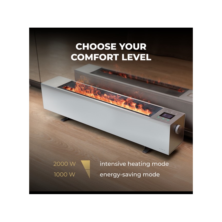 AENO - Calefactor/convector eléctrico inteligente 1000/2000W blanco
