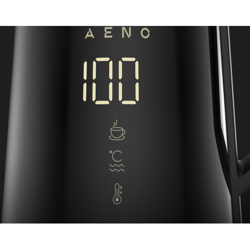 AENO - Hervidor eléctrico inteligente con pantalla LED 1,7 l 2200W/230V negro