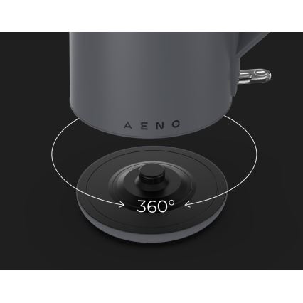 AENO - Hervidor eléctrico rápido 1,5 l, 2200 W / 230 V, negro