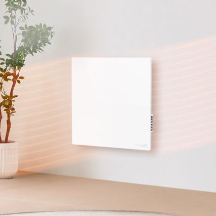 AENO - Panel infrarrojo eléctrico inteligente 500W temporizador/termostato Wi-Fi blanco