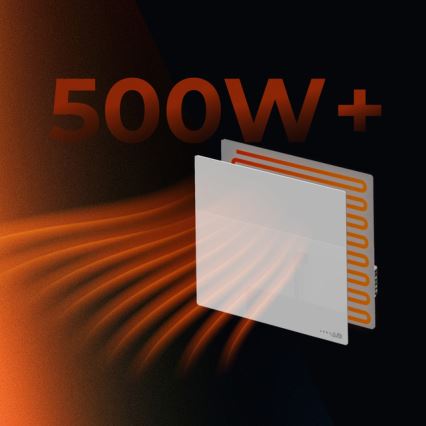 AENO - Panel infrarrojo eléctrico inteligente 500W temporizador/termostato Wi-Fi blanco