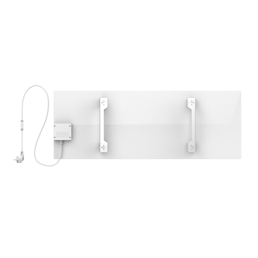 AENO - Panel infrarrojo eléctrico inteligente 700W con temporizador/termostato, IP44, Wi‑Fi, blanco
