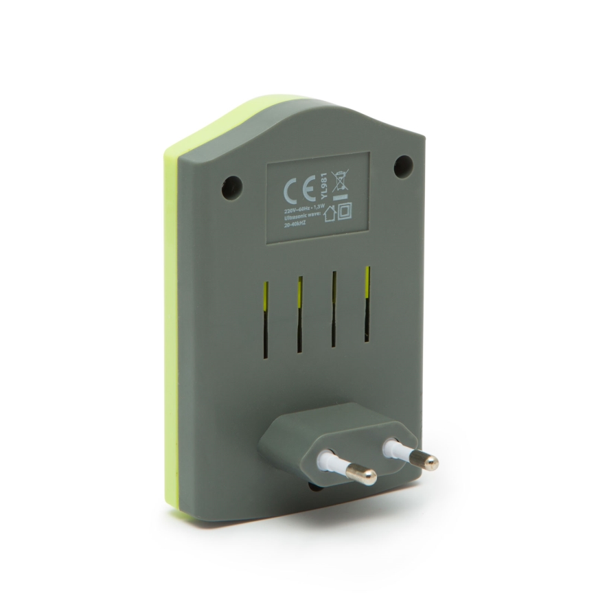 Ahuyentador ultrasónico para roedores 1,3W/230V verde