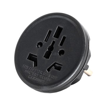Aigostar - Adaptador de viaje para la UE, color negro