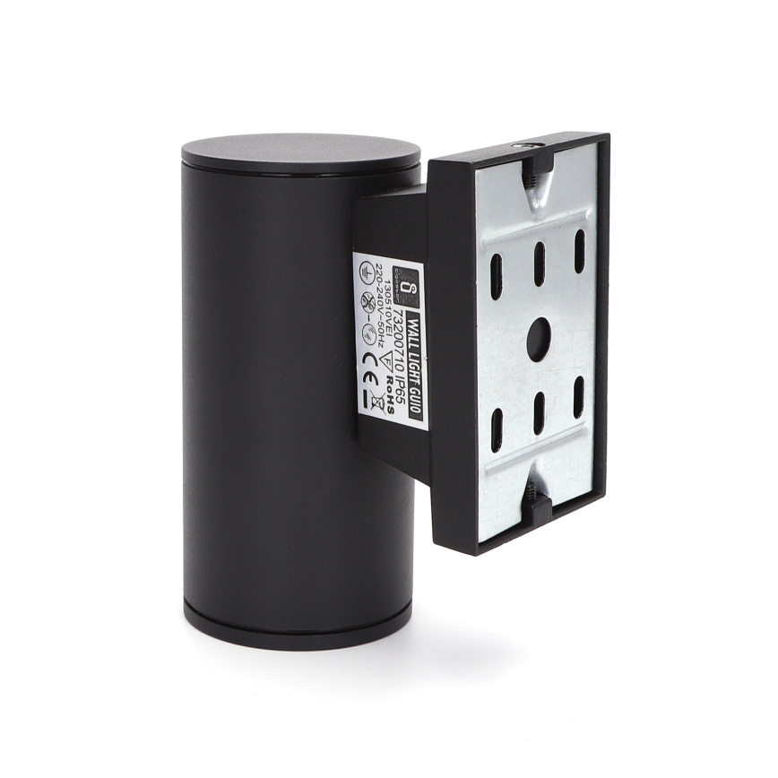 Aigostar - Aplique de exterior 1xGU10/230V negro IP65 redondeado
