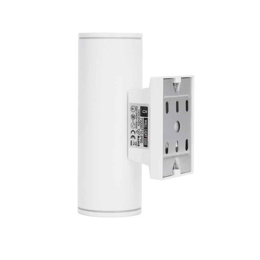 Aigostar - Aplique de pared para exterior 2xGU10/230V IP65 blanco redondo