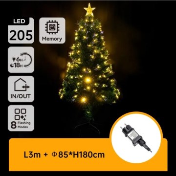 Aigostar - Árbol de Navidad exterior LED/6W/230V 180 cm IP44 blanco cálido