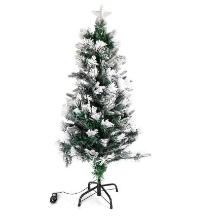 Aigostar - Árbol de Navidad LED para exterior 125xLED/8 funciones 1,2 m IP44 blanco frío