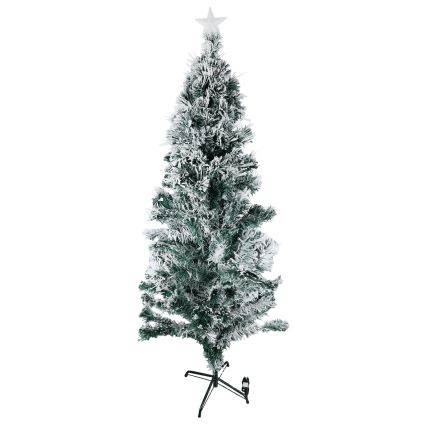 Aigostar - Árbol navideño LED para exterior, 245 LED / 8 funciones, 2,1 m, IP44, blanco frío