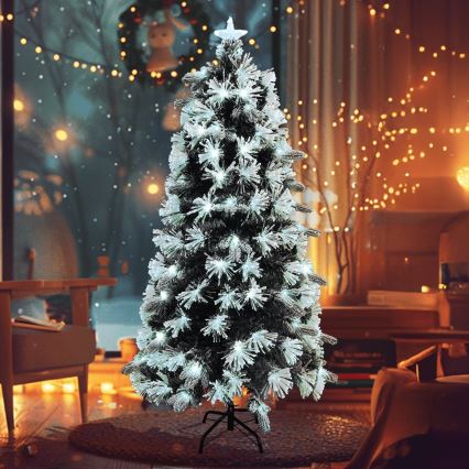 Aigostar - Árbol de Navidad LED para exterior, 55 LEDs, 8 funciones, 0,6 m, IP44, blanco frío