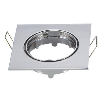 Aigostar - Aro para foco empotrado GU10 8,2x8,2 cm cromo brillante