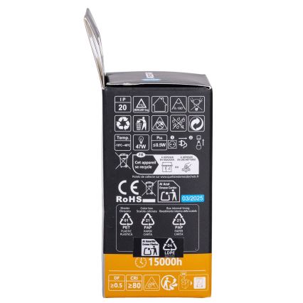 Aigostar - Bombilla LED RGBW regulable G45 E27/6W/230V 3000K + mando a distancia