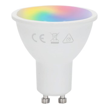 Aigostar - Bombilla LED RGBW regulable GU10/4,8W/230V 3000K + control remoto