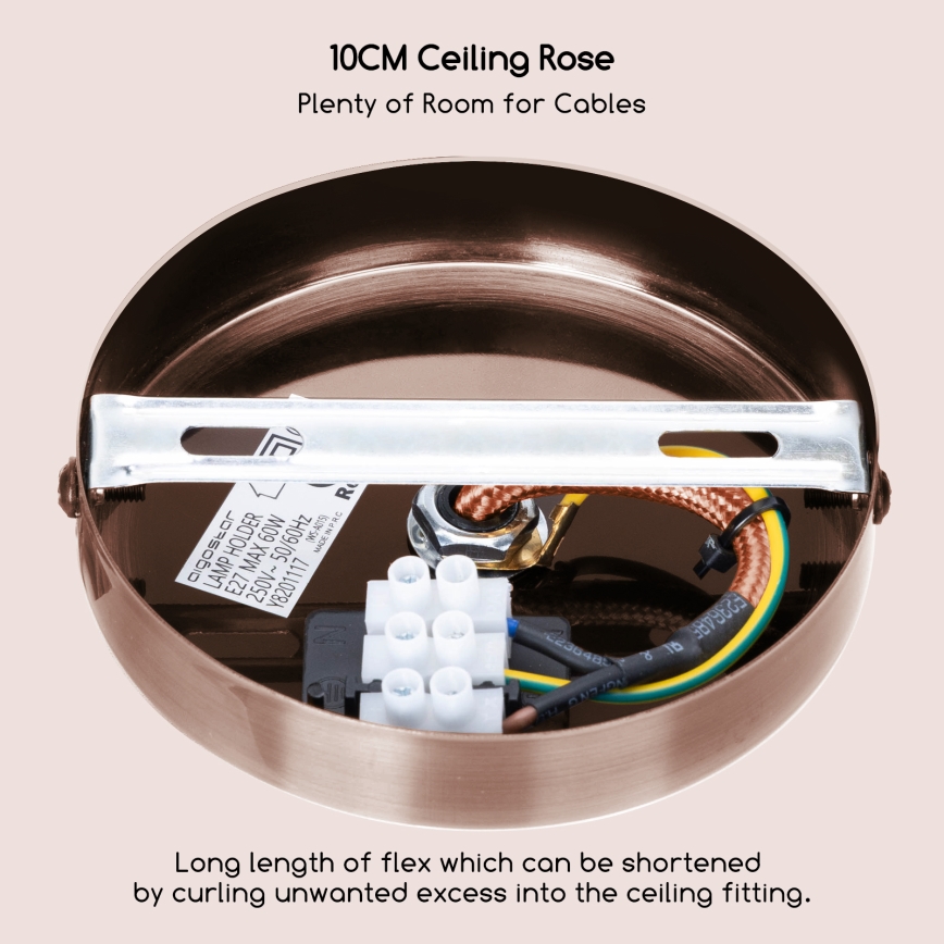 Aigostar - Cable de alimentación 1xE27/60W/230V de cobre