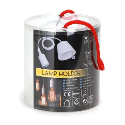 Aigostar - Cable de alimentación 1xE27/60W/250V blanco