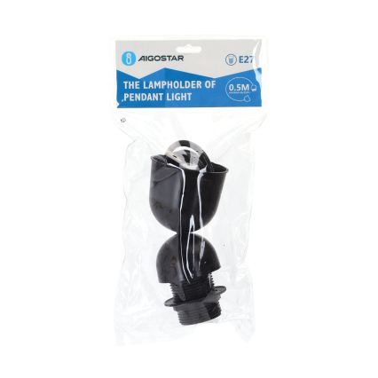Aigostar - Cable de alimentación 1xE27/60W/250V negro