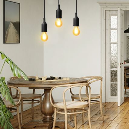 Aigostar - Cable de alimentación 1xE27/60W/250V negro